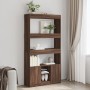 Aparador alto madera de ingeniería roble marrón 92x33x180 cm by , Bookcases and shelves - Ref: Foro24-3309624, Price: 135,17 ...