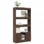 Aparador alto madera de ingeniería roble marrón 92x33x180 cm by , Bookcases and shelves - Ref: Foro24-3309624, Price: 133,11 ...