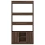 Aparador alto madera de ingeniería roble marrón 92x33x180 cm by , Bookcases and shelves - Ref: Foro24-3309624, Price: 133,11 ...