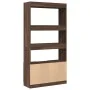 Aparador alto madera de ingeniería roble marrón 92x33x180 cm by , Bookcases and shelves - Ref: Foro24-3309624, Price: 133,11 ...