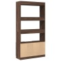 Aparador alto madera de ingeniería roble marrón 92x33x180 cm by , Bookcases and shelves - Ref: Foro24-3309624, Price: 135,17 ...