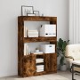 Aparador alto madera de ingeniería roble ahumado 92x33x140 cm by , Bookcases and shelves - Ref: Foro24-3309613, Price: 94,79 ...