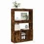 Aparador alto madera de ingeniería roble ahumado 92x33x140 cm de , Librerías y estanterías - Ref: Foro24-3309613, Precio: 93,...