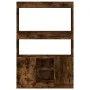 Aparador alto madera de ingeniería roble ahumado 92x33x140 cm de , Librerías y estanterías - Ref: Foro24-3309613, Precio: 93,...