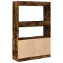 Aparador alto madera de ingeniería roble ahumado 92x33x140 cm de , Librerías y estanterías - Ref: Foro24-3309613, Precio: 93,...