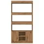 Aparador alto madera de ingeniería roble artesanal 92x33x180 cm by , Bookcases and shelves - Ref: Foro24-3309626, Price: 137,...