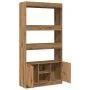 Aparador alto madera de ingeniería roble artesanal 92x33x180 cm by , Bookcases and shelves - Ref: Foro24-3309626, Price: 137,...