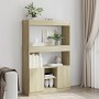 Aparador alto madera de ingeniería roble Sonoma 92x33x140 cm von , Bücherregale und Regale - Ref: Foro24-3309611, Preis: 93,6...