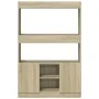Aparador alto madera de ingeniería roble Sonoma 92x33x140 cm von , Bücherregale und Regale - Ref: Foro24-3309611, Preis: 92,4...