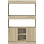 Aparador alto madera de ingeniería roble Sonoma 92x33x140 cm von , Bücherregale und Regale - Ref: Foro24-3309611, Preis: 93,6...