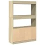 Aparador alto madera de ingeniería roble Sonoma 92x33x140 cm von , Bücherregale und Regale - Ref: Foro24-3309611, Preis: 92,4...