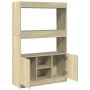 Aparador alto madera de ingeniería roble Sonoma 92x33x140 cm von , Bücherregale und Regale - Ref: Foro24-3309611, Preis: 92,4...