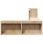 Mueble con escritorio madera maciza pino 232x112x75 cm by , Nightstands - Ref: Foro24-855759, Price: 174,55 €, Discount: %