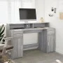 Schreibtisch mit LED-Beleuchtung, Holzoptik in Grau Sonoma, 140x55x91 cm. von , Schreibtische - Ref: Foro24-3309425, Preis: 2...