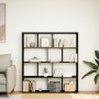 Schwarzes Regal aus Ingenieurholz 132x29x141,5 cm von , Bücherregale und Regale - Ref: Foro24-3310308, Preis: 133,03 €, Rabat...