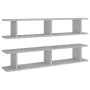 Estantes de pared 2 uds contrachapado gris hormigón 105x18x20cm de , Estantes y estanterías - Ref: Foro24-807209, Precio: 36,...