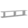 Estantes de pared 2 uds contrachapado gris hormigón 105x18x20cm de , Estantes y estanterías - Ref: Foro24-807209, Precio: 36,...