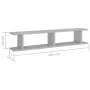 Estantes de pared 2 uds contrachapado gris hormigón 105x18x20cm de , Estantes y estanterías - Ref: Foro24-807209, Precio: 36,...
