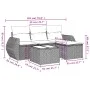 Gartenmöbel-Set, 5-teilig, mit schwarzen Polstern aus synthetischem Rattan von , Gartensets - Ref: Foro24-3253613, Preis: 324...