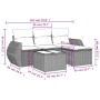 Set de muebles de jardín 5 pzas y cojines ratán sintético negro by , Garden sets - Ref: Foro24-3253613, Price: 312,65 €, Disc...