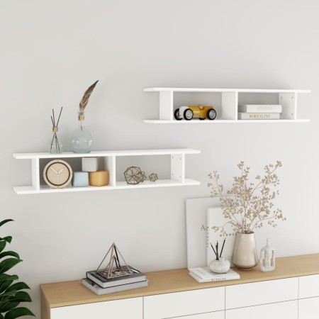 Wandregale 2 Stück Sperrholz weiß 105x18x20cm von , Regale und Regale - Ref: Foro24-807205, Preis: 43,22 €, Rabatt: %