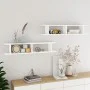 Estantes de pared 2 uds madera contrachapada blanco 105x18x20cm de , Estantes y estanterías - Ref: Foro24-807205, Precio: 42,...