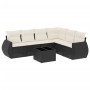 Garten-Essgruppe 7-teilig mit schwarzen Polstern aus synthetischem Rattan von , Gartensets - Ref: Foro24-3253753, Preis: 443,...