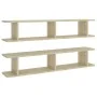 Wall shelves 2 units plywood Sonoma oak 105x18x20 cm by , Shelves and shelves - Ref: Foro24-807208, Price: 37,76 €, Discount: %