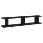 Wall shelves 2 units plywood black 105x18x20 cm by , Shelves and shelves - Ref: Foro24-807206, Price: 36,05 €, Discount: %