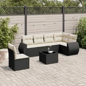 7-piece garden dining set with black synthetic rattan cushions by , Garden sets - Ref: Foro24-3253773, Price: 444,81 €, Disco...