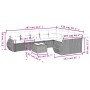 Gartensofa-Set, 10-teilig, mit schwarzen Kissen und synthetischem Rattan. von , Gartensets - Ref: Foro24-3254183, Preis: 614,...
