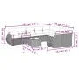 Gartensofa-Set, 10-teilig, mit schwarzen Kissen und synthetischem Rattan. von , Gartensets - Ref: Foro24-3254183, Preis: 616,...
