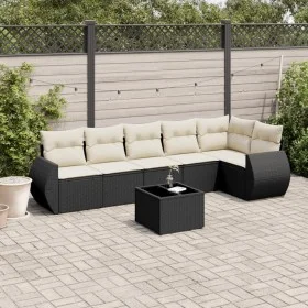 7-piece garden dining set with black synthetic rattan cushions by , Garden sets - Ref: Foro24-3253733, Price: 444,81 €, Disco...