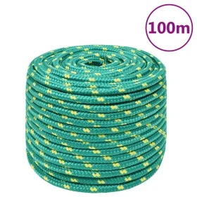 Green 12 mm 100 m polypropylene boat rope by , Ropes and metal cords - Ref: Foro24-152725, Price: 55,21 €, Discount: %