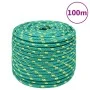 Green 12 mm 100 m polypropylene boat rope by , Ropes and metal cords - Ref: Foro24-152725, Price: 55,09 €, Discount: %