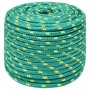 Green 12 mm 100 m polypropylene boat rope by , Ropes and metal cords - Ref: Foro24-152725, Price: 51,04 €, Discount: %