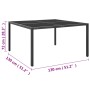Mesa de jardín de acero y vidrio antracita 130x130x72 cm de vidaXL, Mesas de jardín - Ref: Foro24-313093, Precio: 154,40 €, D...