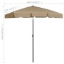 Taupe beach umbrella 180x120 cm by vidaXL, Umbrellas - Ref: Foro24-314722, Price: 43,34 €, Discount: %