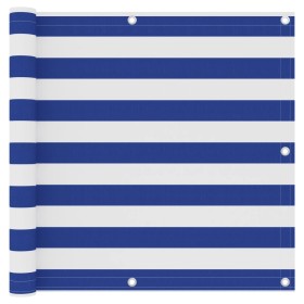 Balkonmarkise aus weißem und blauem Oxford-Stoff, 90 x 300 cm von vidaXL, Sonnenschirme - Ref: Foro24-134916, Preis: 17,68 €,...