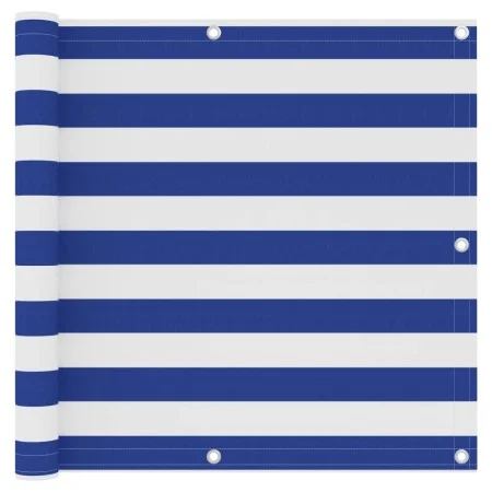 Toldo para balcón tela oxford blanco y azul 90x300 cm de vidaXL, Sombrillas - Ref: Foro24-134916, Precio: 17,68 €, Descuento: %