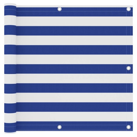 Toldo para balcón tela oxford blanco y azul 90x300 cm de vidaXL, Sombrillas - Ref: Foro24-134916, Precio: 17,68 €, Descuento: %