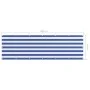 Balkonmarkise aus weißem und blauem Oxford-Stoff, 90 x 300 cm von vidaXL, Sonnenschirme - Ref: Foro24-134916, Preis: 17,68 €,...