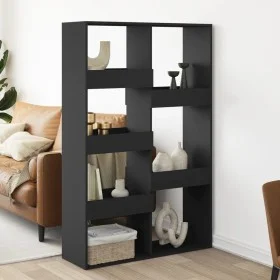 Engineered wood black room divider 100x33x155.5 cm by , Bookcases and shelves - Ref: Foro24-3309565, Price: 109,48 €, Discoun...