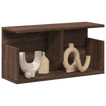 Engineered wood brown oak wall shelf 60x20x30 cm by , Shelves and shelves - Ref: Foro24-854829, Price: 26,43 €, Discount: %