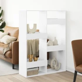 Separador de ambientes madera ingeniería blanco 100x33x135 cm by , Bookcases and shelves - Ref: Foro24-3309555, Price: 95,12 ...