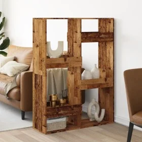 Separador de ambientes madera envejecida 100x33x135 cm by , Bookcases and shelves - Ref: Foro24-3309562, Price: 93,10 €, Disc...