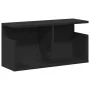 Engineered wood black wall shelf 60x20x30 cm by , Shelves and shelves - Ref: Foro24-854824, Price: 28,11 €, Discount: %