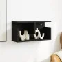 Engineered wood black wall shelf 60x20x30 cm by , Shelves and shelves - Ref: Foro24-854824, Price: 28,11 €, Discount: %