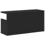 Engineered wood black wall shelf 60x20x30 cm by , Shelves and shelves - Ref: Foro24-854824, Price: 28,11 €, Discount: %