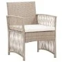 Gartensofas mit Kissen, 2 Stück, aus synthetischem Rattan in Beige. von , Gartenstühle - Ref: Foro24-363408, Preis: 148,79 €,...